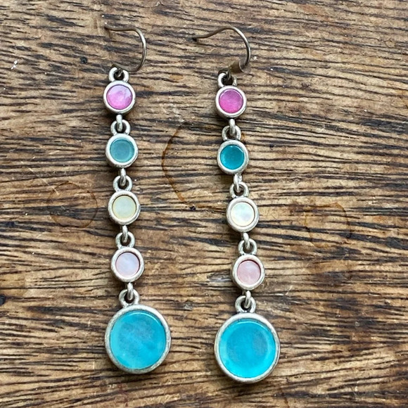 Super cute multi colored dangle earrings - Picture 2 of 6